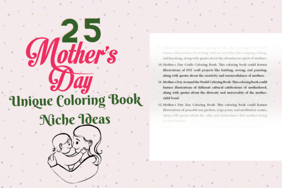 25 Unique Mother Day Coloring Niche Idea