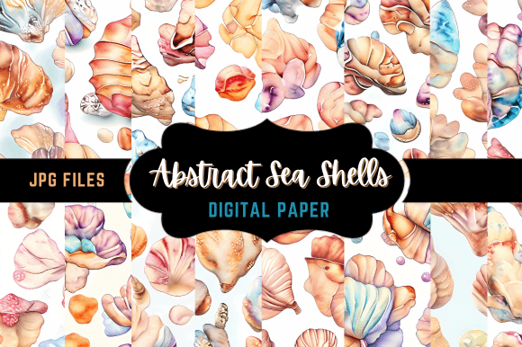 Abstract Seashells Digital Paper: Your Next Design Staple