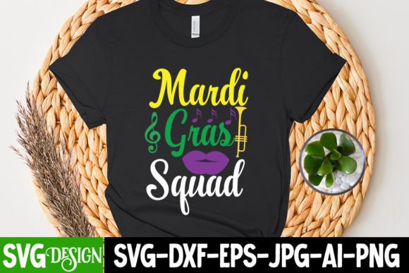 Celebrate with the Mardi Gras Squad SVG Cut File