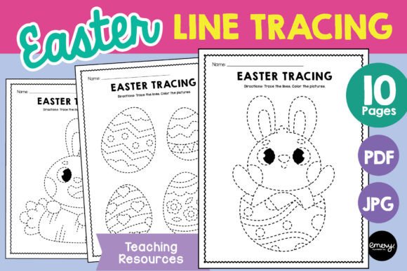 Easter Line Tracing Coloring | No-Prep: A Designer's Take on a Playful Asset