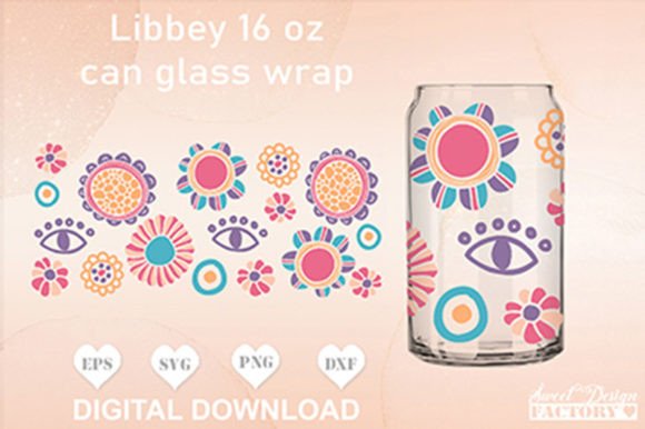Evil Eye LIBBEY GLASS SVG: Retro Floral DIY Guide