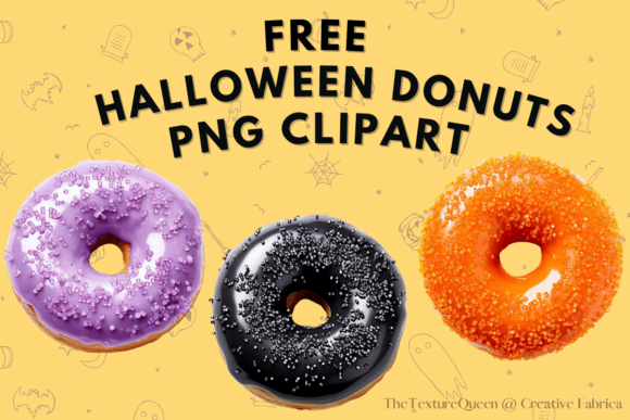 Halloween Donut Clipart: Realistic PNGs for Spooky Designs