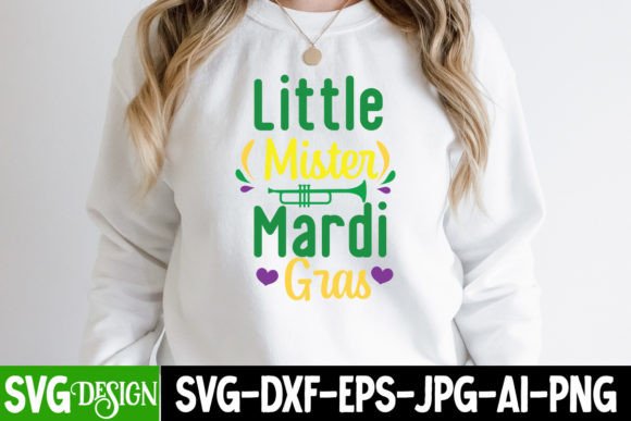 Little Mister Mardi Gras SVG Cut File: A Festive Design Asset
