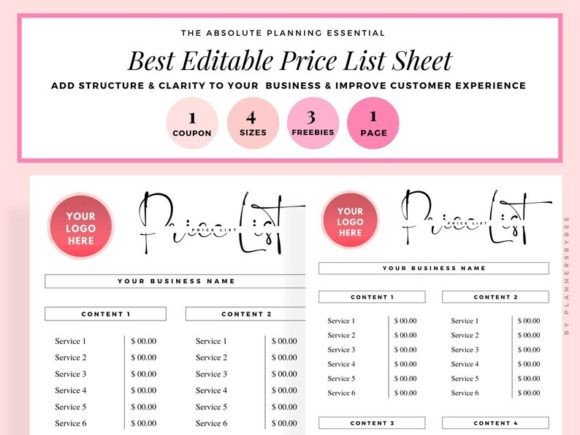 Master Your Menu: The Ultimate Editable Price List Template