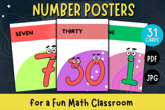 Number Posters for a Fun Math Classroom: Designing Visual Joy