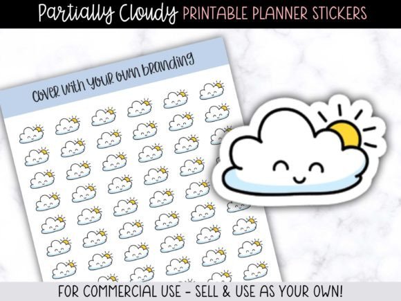 Partially Cloudy Planner Stickers: Your Shortcut to a Stocked Shop