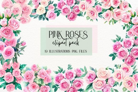 Pink Watercolor Roses: Floral Bouquets for Every Design
