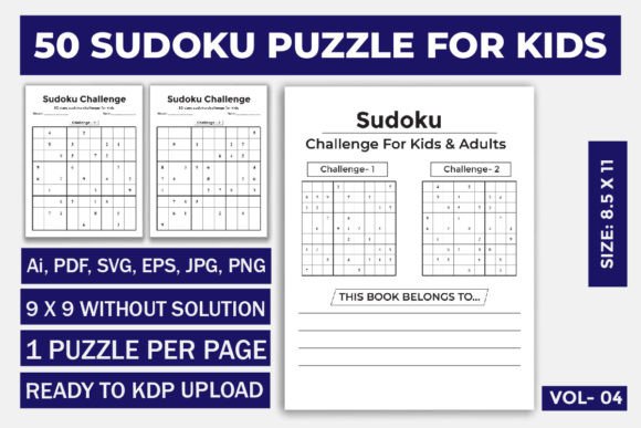 Sudoku Learning for Kids and Adults: A Digital & Printable Activity Book for All Ages